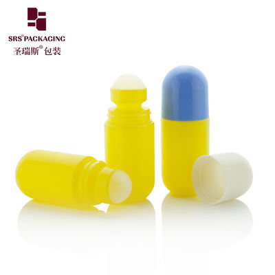 Mua RPPA-50ml Customized Yellow Roll On Bottle 50ml With Blue Cap Cho chất lỏng khử mùi sản xuất trực tuyến