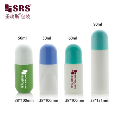 Mua 2oz 3oz White Roll On Deodorant Bottle với nắp nhựa PP và bóng cuộn sản xuất trực tuyến