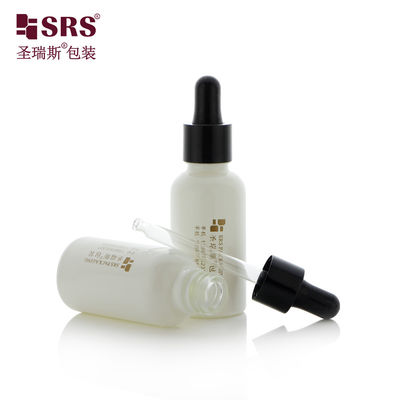 Mua D001- 50ml Bụi kính phủ màu trắng chai nhỏ giọt rỗng 5-100ml Cho huyết thanh khuôn mặt sản xuất trực tuyến