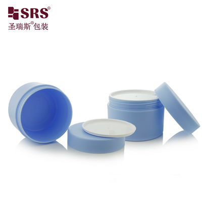 Mua SRSJK-150g Matt Blue PP Plastic Double Wall Jar được tái chế cho bao bì chăm sóc tóc sản xuất trực tuyến