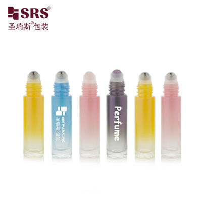 Mua BLPM-10ml Cylindrical Round Gradient Pink Color Mold Glass Roller Bottle For Personal Care Với nắp nhựa màu sản xuất trực tuyến