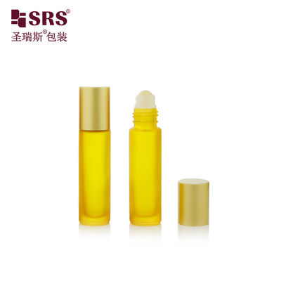 Mua BLPM-10ml Thép không gỉ cuộn bóng đậm tường cuộn trên chai thủy tinh để chăm sóc da Essence với nắp vàng mờ cho nước hoa thơm sản xuất trực tuyến