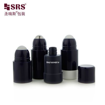 Mua RPPE-50ml rỗng màu đen chống mồ hôi có thể lấp đầy lại trên chai được làm bằng vật liệu nhựa PP PCR sản xuất trực tuyến