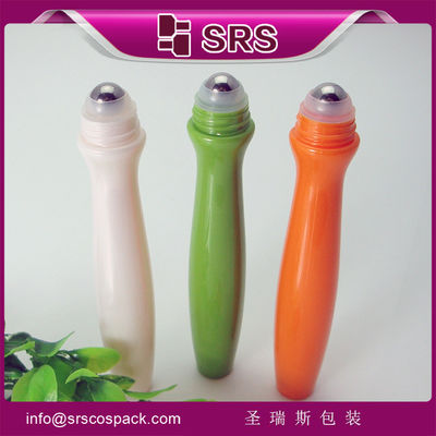 15ml cuộn nhựa trên chai hình cầu với quả cầu thép cho kem mắt