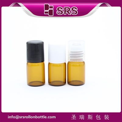 2ml chất lượng cao cuộn màu hổ phách trên chai và cuộn kính trống trên chai