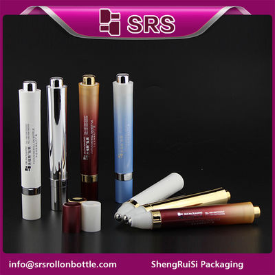 Thiết kế của nhà cung cấp bao bì mỹ phẩm 10ml chai cuộn không khí nén cuộn trên chai cho kem mắt