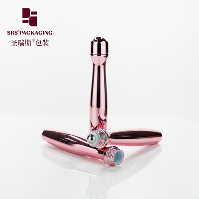 SRS8447-15ML chai cuộn PETG vàng hoa hồng sáng cho bao bì huyết thanh mắt