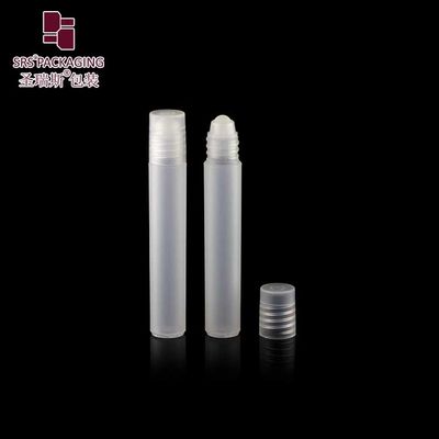 8ml White Plastic Roll On Bottle for Essential Oil Matte Finish Screw on Cap Logo Printing Có sẵn