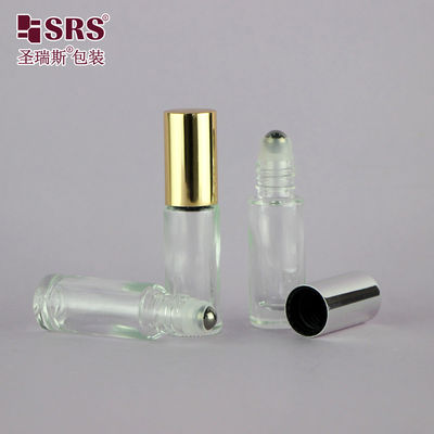 Các chai cuộn đá quý thủy tinh tròn hình trụ 5ml cho tinh chất chăm sóc da