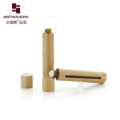 BG(G) -10ML UV Proof Essential Oil Roller Ball Bottle Bamboo Outer Shield From Sunlight Glass Ball Perfume Cologne