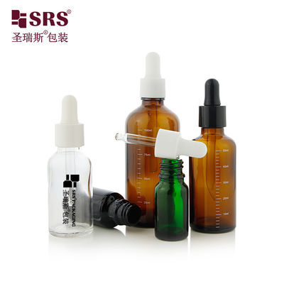 D001 chai tinh dầu tinh dầu thủy tinh Amber rỗng chống tia cực tím với ống thủy tinh nén