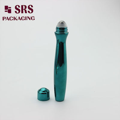 SRS bao bì kem mắt nhựa rỗng màu xanh lá cây chai bóng cuộn 15ml