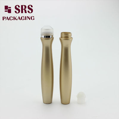 SRS8447-15ML chai PETG màu vàng 15ml kem mắt kim loại cuộn trên chai