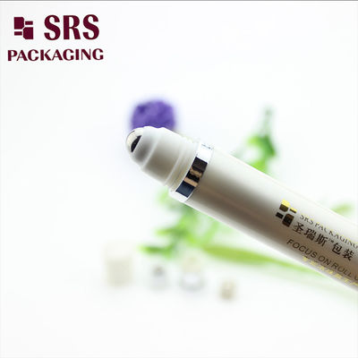 Không rò rỉ Phẩm mỹ phẩm sang trọng màu trắng rung động 10ml Cuộn trên chai Cho kem mắt