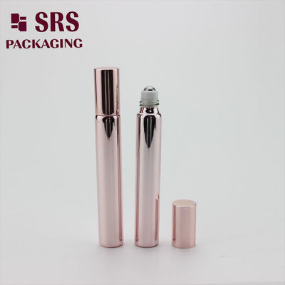 SRS mỹ phẩm trống 10ml vàng hồng cuộn thủy tinh trên chai nước hoa