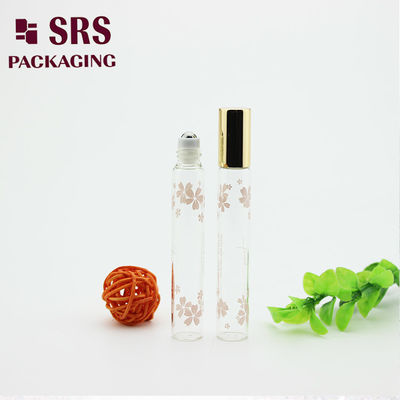 SRS 10ml cuộn thủy tinh màu trong suốt trên chai cho tinh dầu
