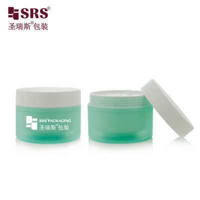 SRSJK-200g Mint Green Custom Matt PP Plastic Cream Jar Cho chăm sóc tóc