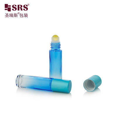 BLPM-10ml Gradient Sky Blue Industrial Glass Perfume Roller For Personal Care Used For Skincare Essence Packaging Các loại nước hoa được sử dụng trong các sản phẩm chăm sóc da