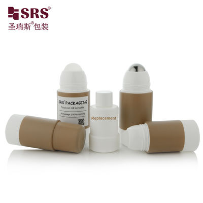 In logo RPPE P -75ML Brown Roll On Bottle For Soothing Gel Container with Roller Ball Dispensing Type (Bản in logo RPPE P -75ML)