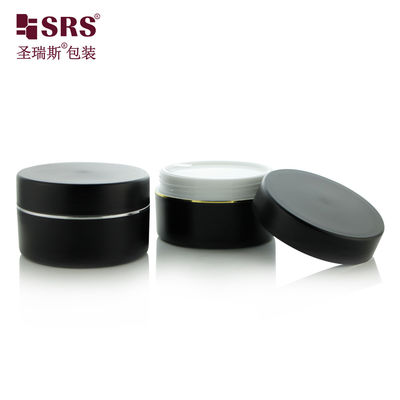 SRSJK-100g Hỗn hợp với môi trường Giải pháp đóng gói mỹ phẩm nam giới mỹ phẩm đen 100g hộp kem trong nhựa cho da