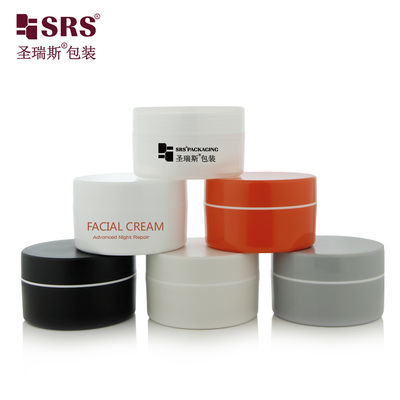 SRSJK-100g màu trắng đen nhiều màu thiết kế nhỏ gọn kích thước pP bình nhựa thùng với nắp kín không khí lớp lót vàng cho kem bơ chăm sóc khuôn mặt kem cổ