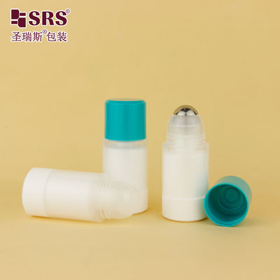 RPPE 50ml Eco Friendly Roll On Container Bao bì chính để chứa công thức khử mùi lỏng với quả đá quý