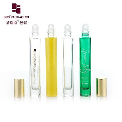 Chai lăn thủy tinh 10ML với màu sắc tùy chỉnh, không rò rỉ và in lụa cho bao bì mỹ phẩm