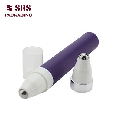 SRS 15ml màu tím kem mắt không khí cuộn trên chai với quả bóng thép