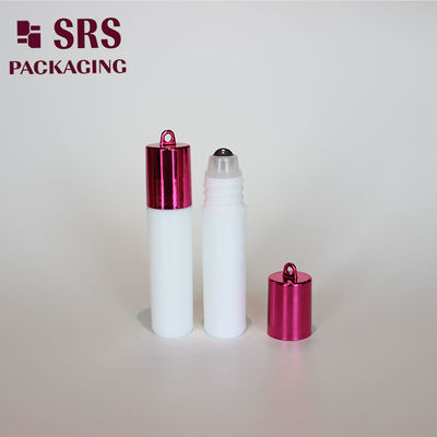 SRS ròng nhựa màu trắng 5ml rỗng mỹ phẩm trên chai với nắp móc