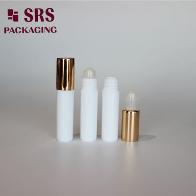 SRS chai nhựa màu trắng 5ml rỗng có nắp nhôm vàng