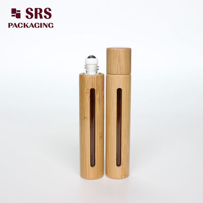 SRS màu tự nhiên tre 10ml cuộn thủy tinh trên chai cho tinh dầu