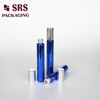 SRS mỹ phẩm trống 10ml màu xanh lá cây cuộn thủy tinh trên chai huyết thanh