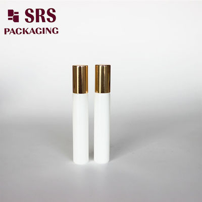 SRS mỹ phẩm trống mini 8ml màu trắng chai kính cuộn bóng