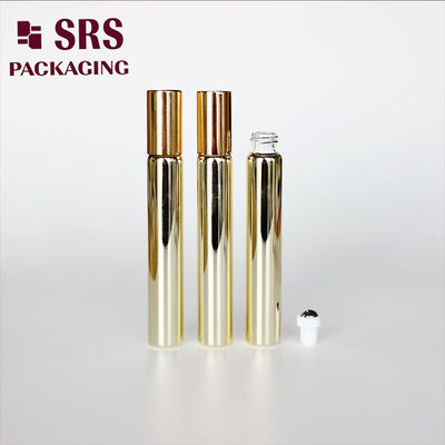 SRS mỹ phẩm trống 10ml vàng thủy tinh cuộn bóng nước hoa chai