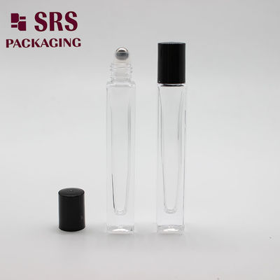 SRS mỹ phẩm hình vuông màu sắc rõ ràng tường dày 10ml cuộn thủy tinh trên chai