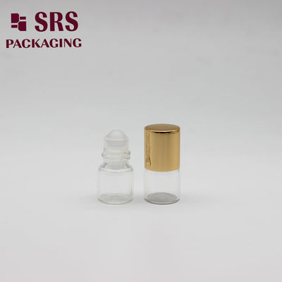 SRS màu trắng rỗng mini 1ml nước hoa cuộn thủy tinh nhỏ trên chai