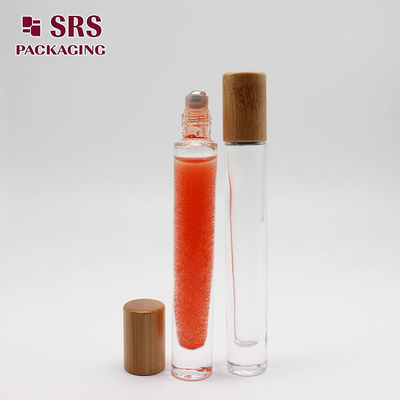SRS nước hoa trống nắp tre chai kính 10ml với quả bóng cuộn