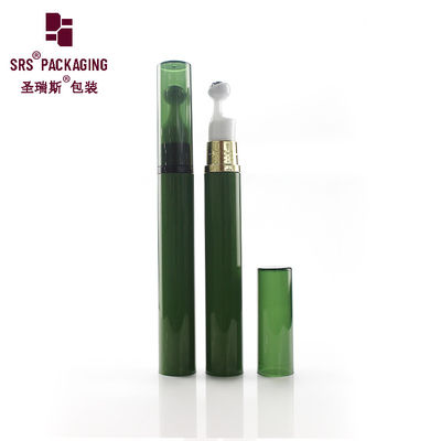 Sản phẩm mới nhựa màu xanh lá cây màu trắng mỹ phẩm 15ml cuộn trên chai