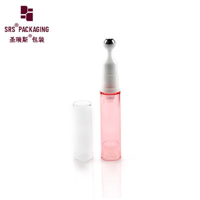 Cosmetic màu hồng trống hình tròn 10ml chai cuộn nhựa