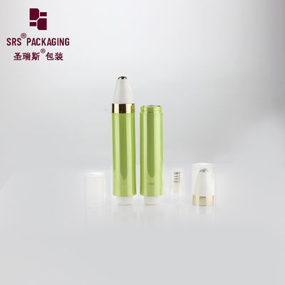 Hỗn bộ mỹ phẩm màu xanh lá cây 10ml ấn bơm không khí cuộn nhựa trên chai