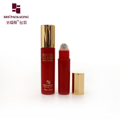 RPA-5ML Giá bán sạc chai cuộn màu đỏ rỗng để chăm sóc mắt dưới mắt bóng cuộn với nắp vít vàng bán nhà máy