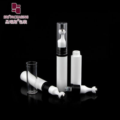 A0031-10ML Bàn cuộn màu trắng với đầu bơm không khí Bàn cuộn thép không gỉ Bàn cuộn màu trắng chai huyết thanh mắt Bao bì mỹ phẩm