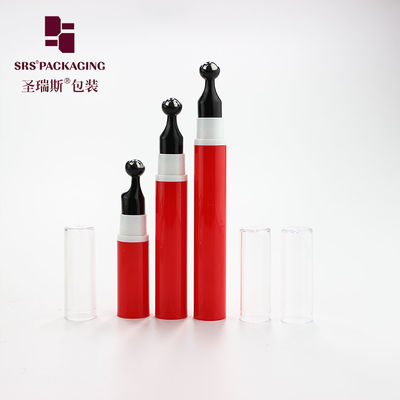 5ml 10ml 12ml 15ml Đỏ nóng cuộn On với Vàng bóng kim loại Massage Vàng chai chứa cho Eye Cream mắt chăm sóc Packagi
