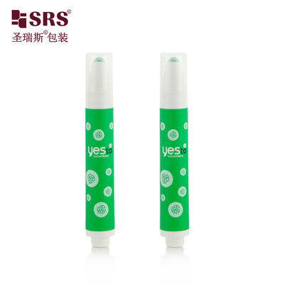 AY-15ML Eye Cream Roll On Bottle With Airless Pump Green Label (Bộ dán kem mắt có bơm không khí màu xanh lá cây)